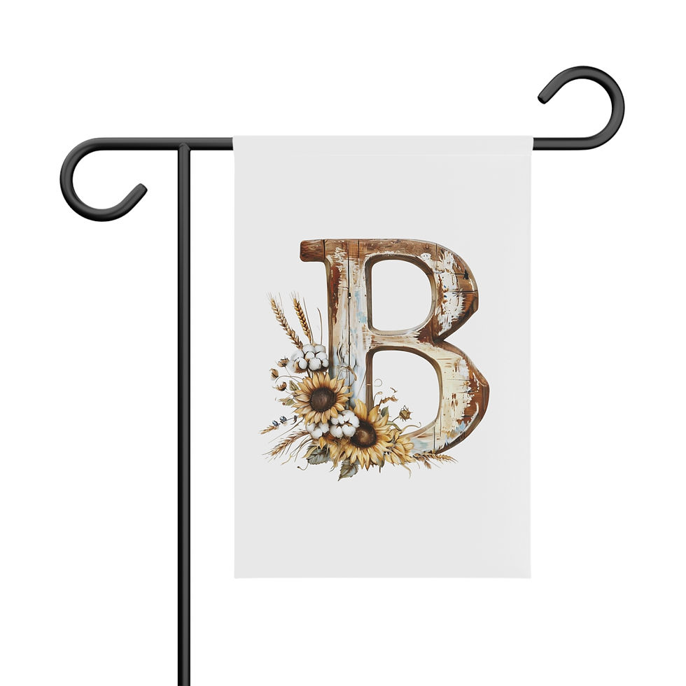 Country Letter 'B' Garden Banner