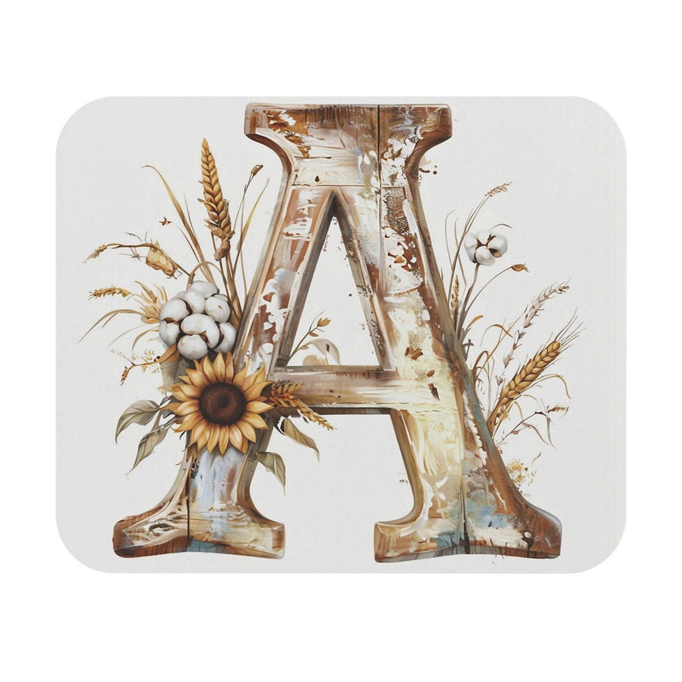 Country Letter 'A' Mouse Pad (Rectangle)