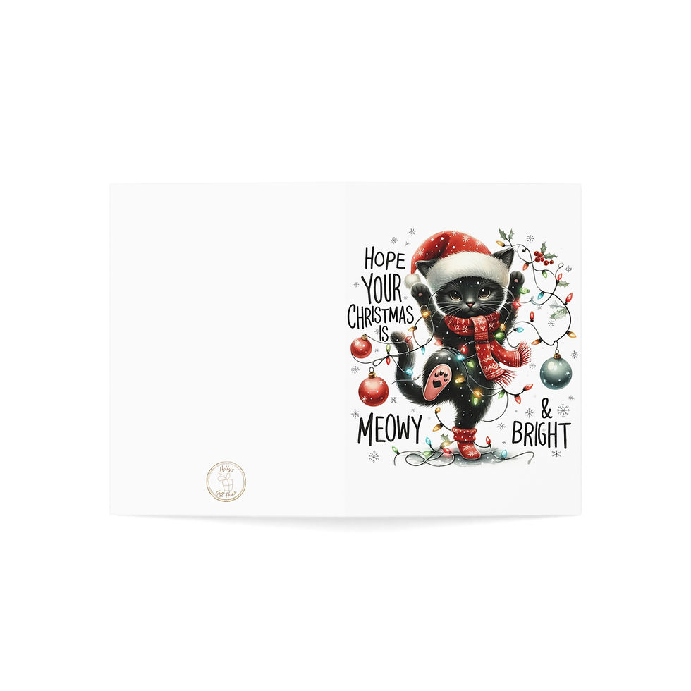 Thumbnail: Hope Your Christmas is Meowy & Bright Cards (1, 10, 30, and 50pcs)