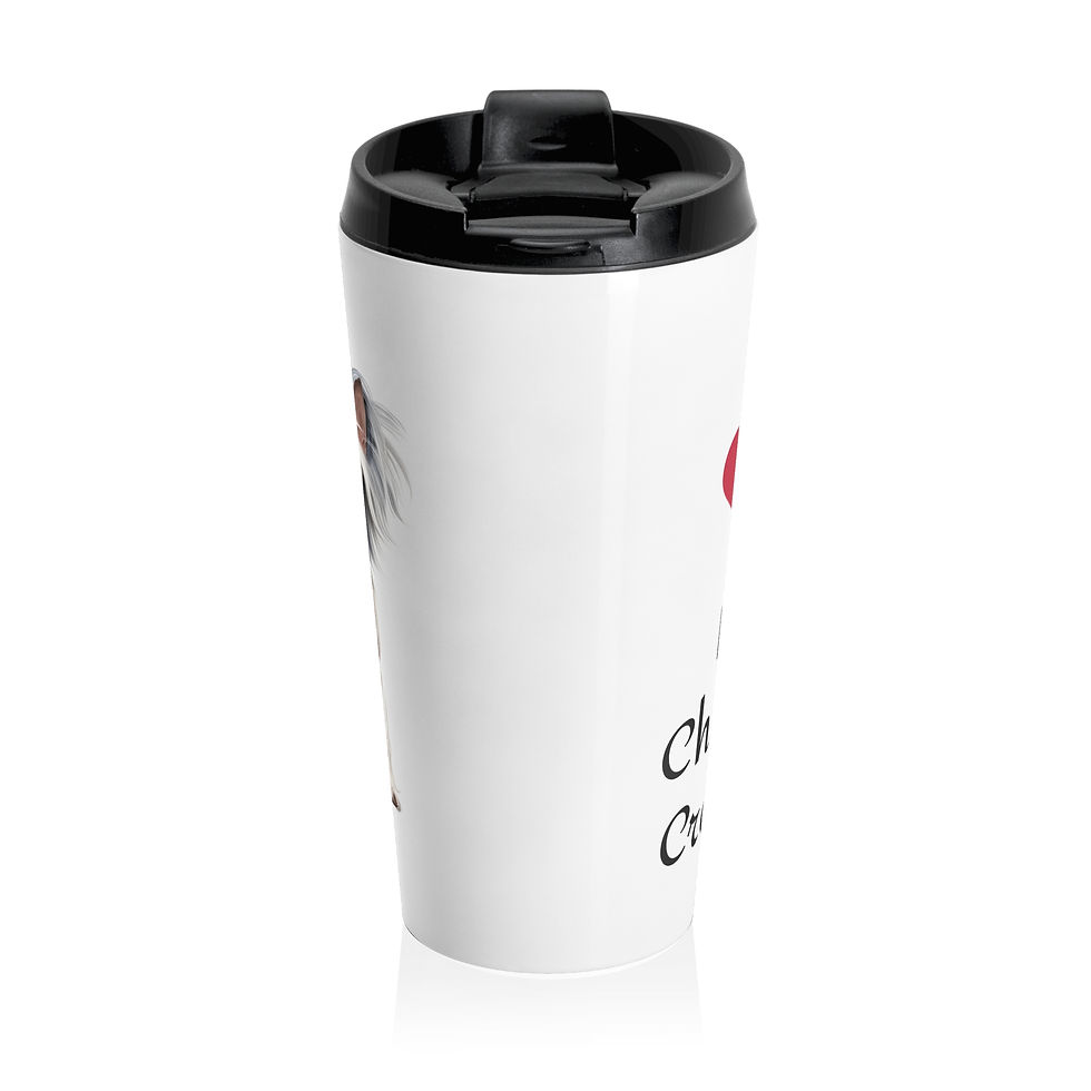 Thumbnail: I Love My Chinese Crested Stainless Steel Travel Mug