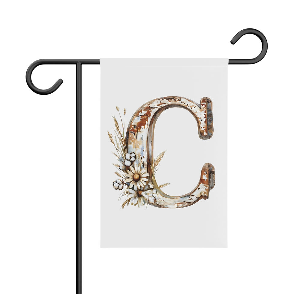 Country Letter 'C' Garden Banner