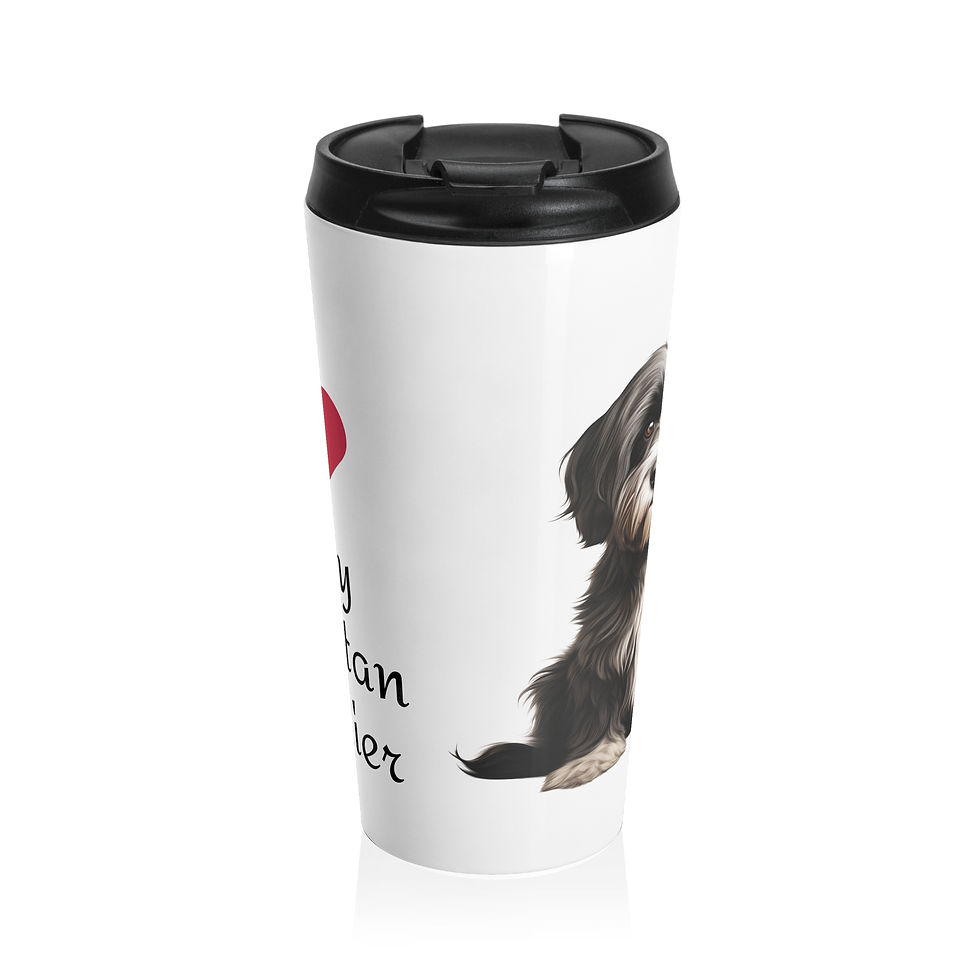 Thumbnail: I Love My Tibetan Terrier Stainless Steel Travel Mug