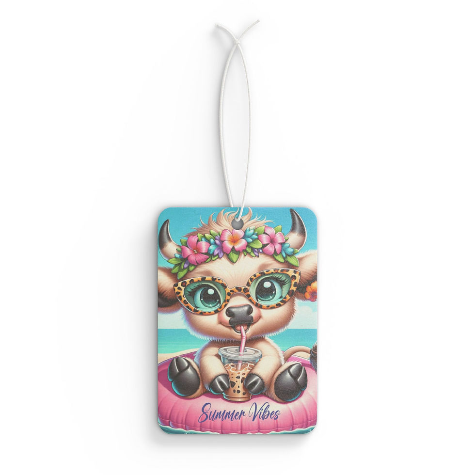 Summer Vibes Cow Car Air Freshener