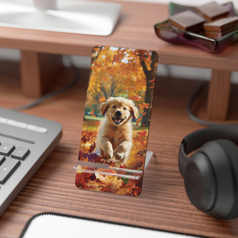 Thumbnail: Golden Retriever in Fall Mobile Display Stand