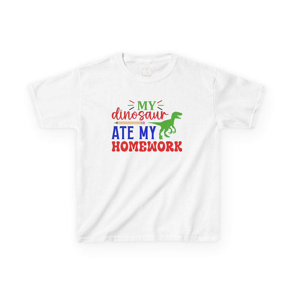 My Dinosaur Ate My Homework Kids Tee