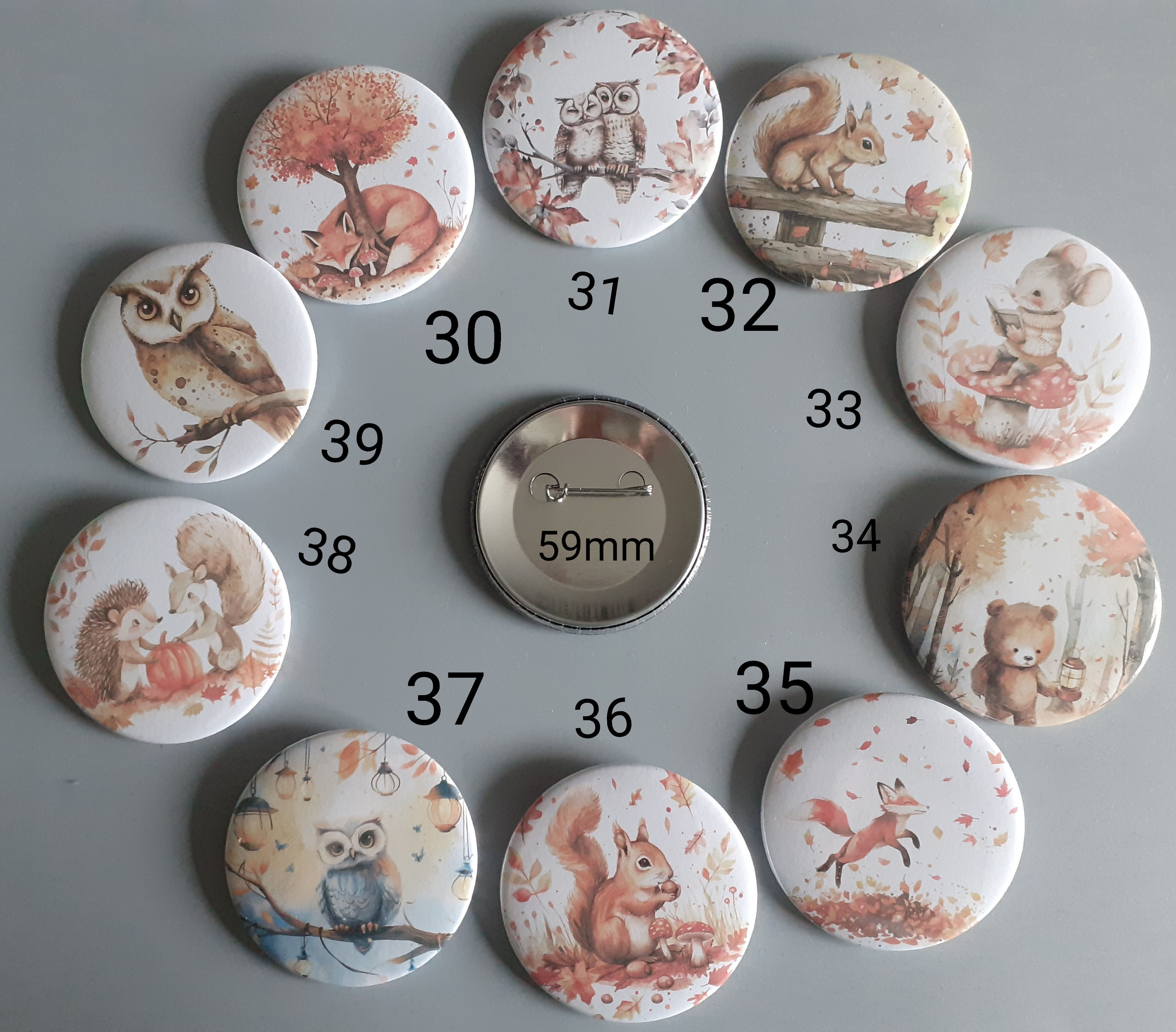 Sicherheitsnadel 59mm Herbst