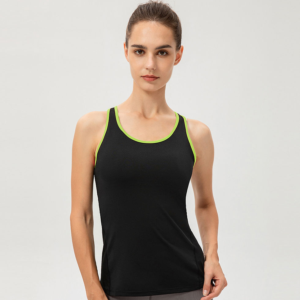 Miniatura: Regata Feminina Esportiva Dry Fit para Yoga, Corrida e Treino – Secagem Rápida