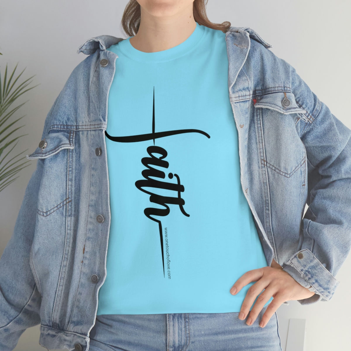 Faith in a Cross Shape Unisex Heavy Cotton Tee
