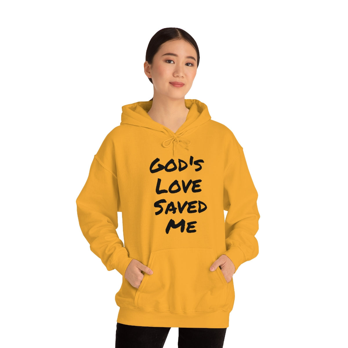 God's Love Saved Me (Front and Back) Unisex Heavy Blend™ Hooded Sweatshirt