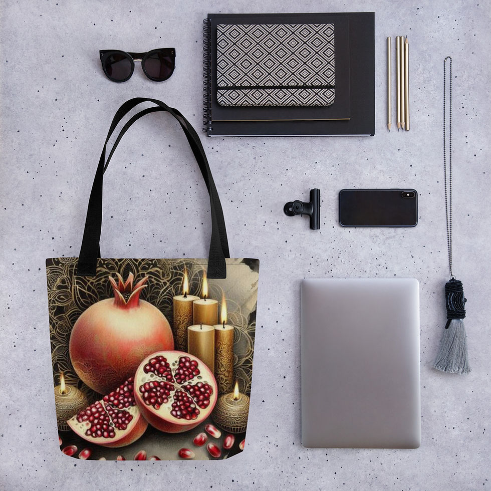 Thumbnail: Yalda Night Pomegranate Celebration Tote Bag Festive Holiday Accessory
