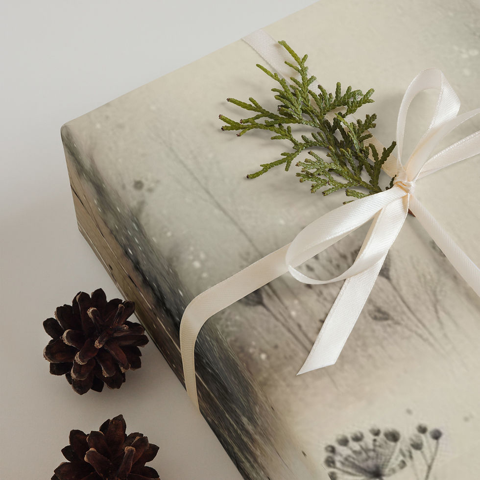 Thumbnail: Enchanted Snowy Winter Forest Wrapping Paper Sheets Elegant Holiday Gift Wrap 