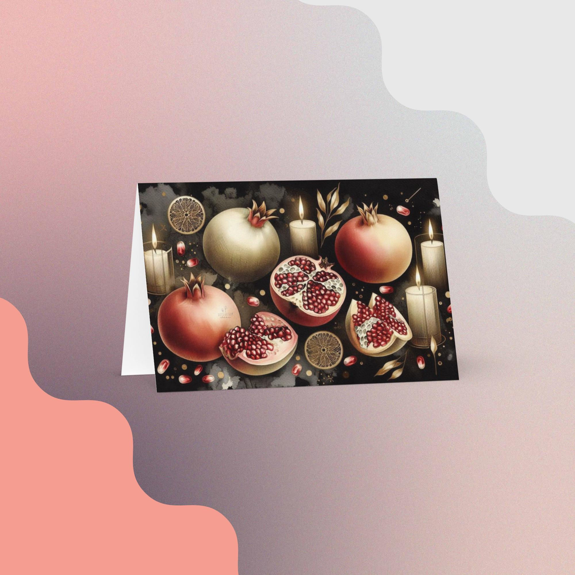 Yalda Night Celebration Blank Greeting Festive Card for Holiday Wishes