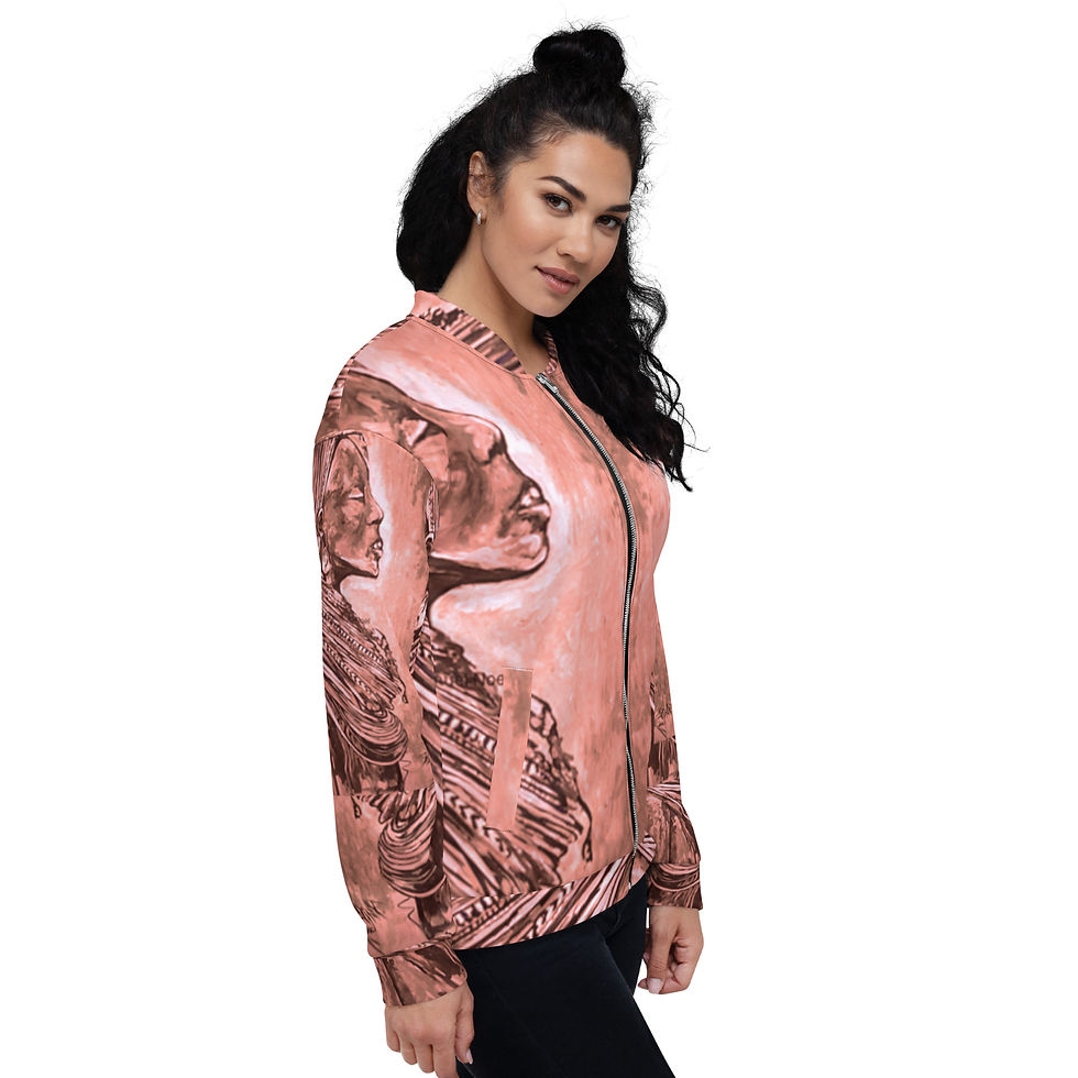 Miniatura: Occhi Unisex Bomber Jacket