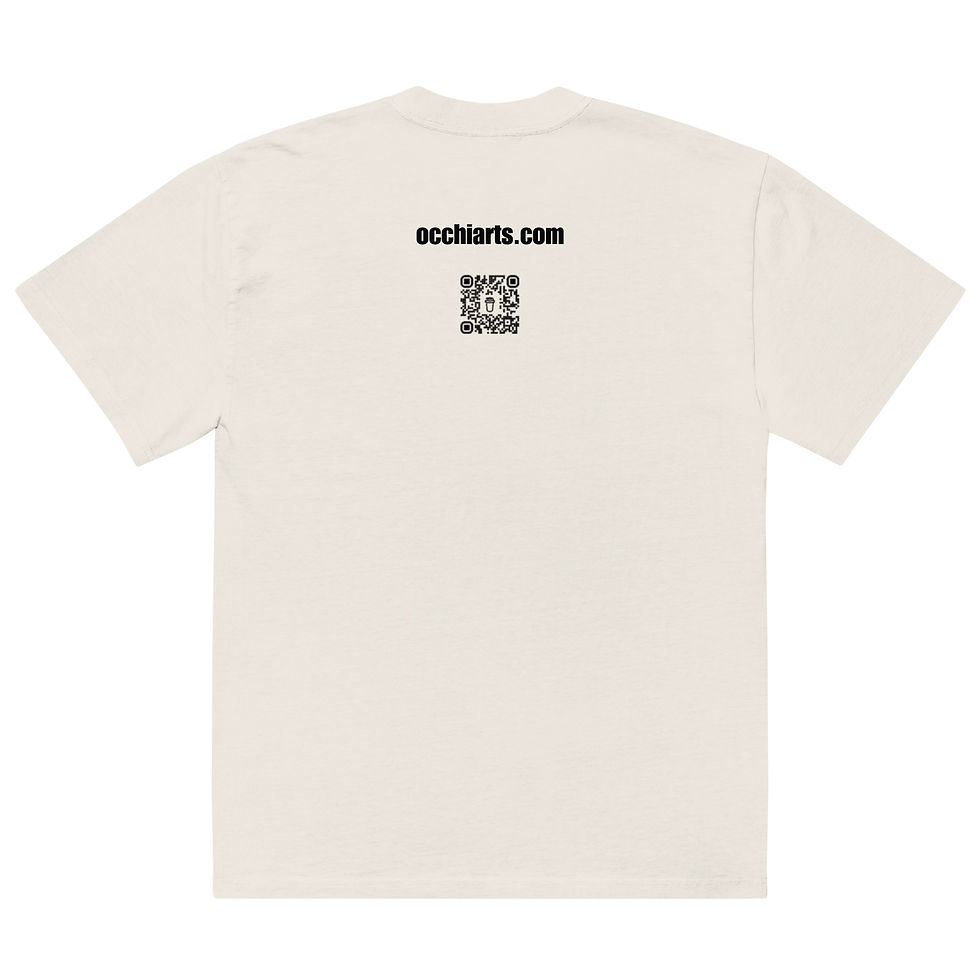 Miniatura: OcchiArts QR Oversized faded t-shirt