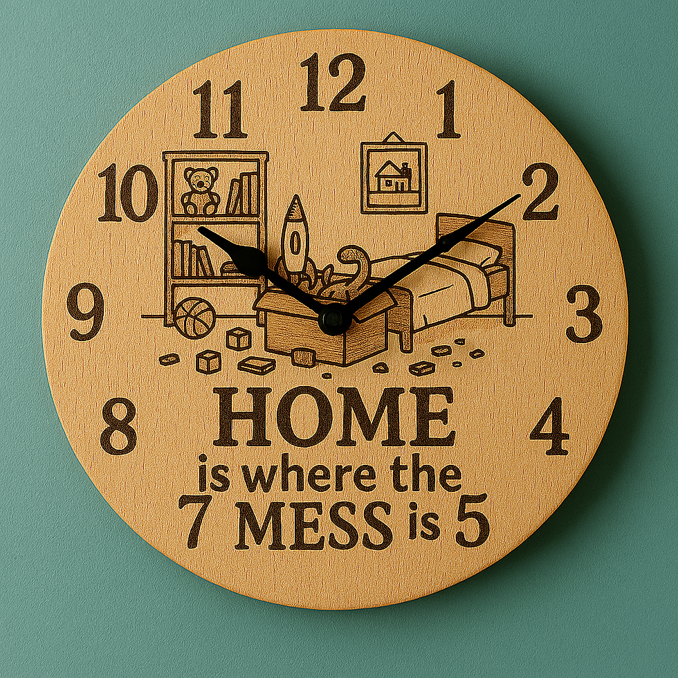 Thumbnail: Clock - Custom Wood-Burned and Resin Coated