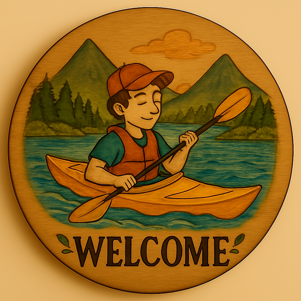Thumbnail: Welcome Sign - Custom Wood-Burned and Resin Coated
