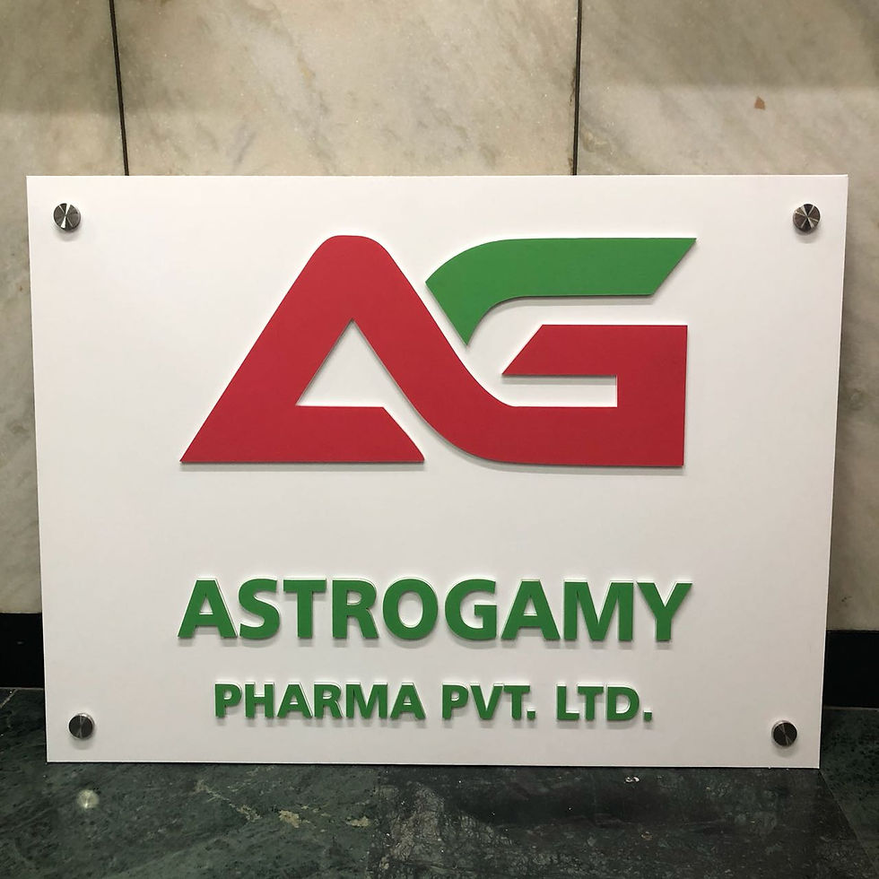 foam with acrylic logo