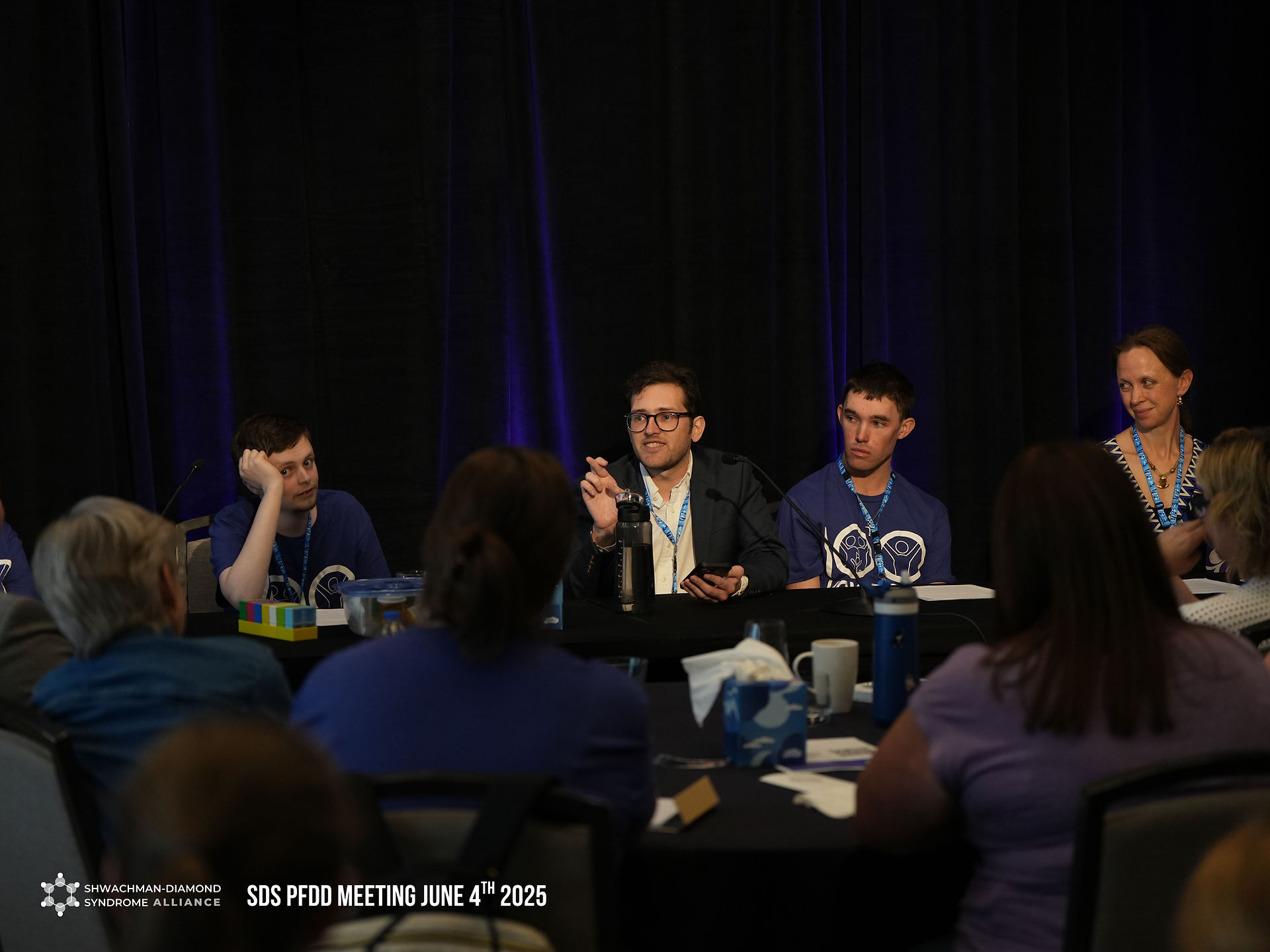 patient panelists sharing impactful stories at Shwachman-Diamond Syndrome PFDD meeting hosted by the SDS Alliance