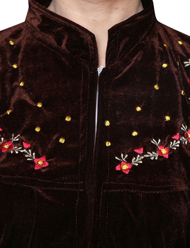 Thumbnail: MGrandBear Velvet Winter Nighty For Women