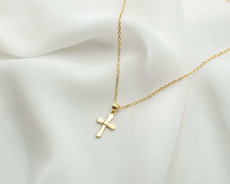 Thumbnail: Dainty Small Cross Necklace