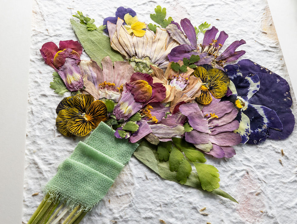 Zinnia Pressed Bouquet Artwork