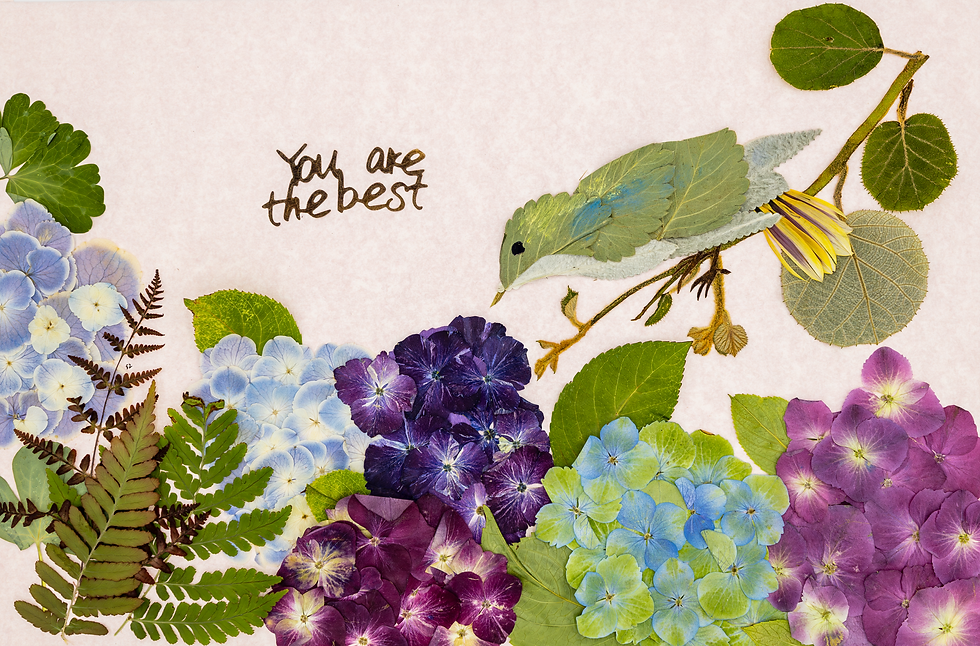 “You’re the Best” – Original A3 Pressed Flower Art Frame wi