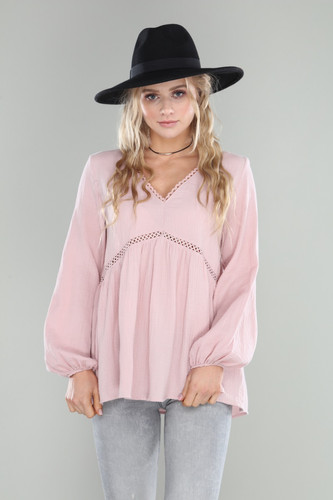 pink boutique peplum top