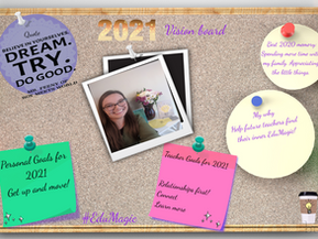 Vision board for 2021