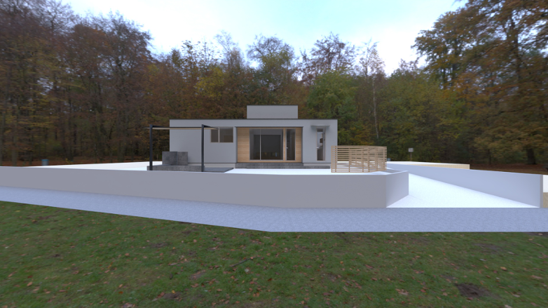 【家族と楽しむ庭の平屋】