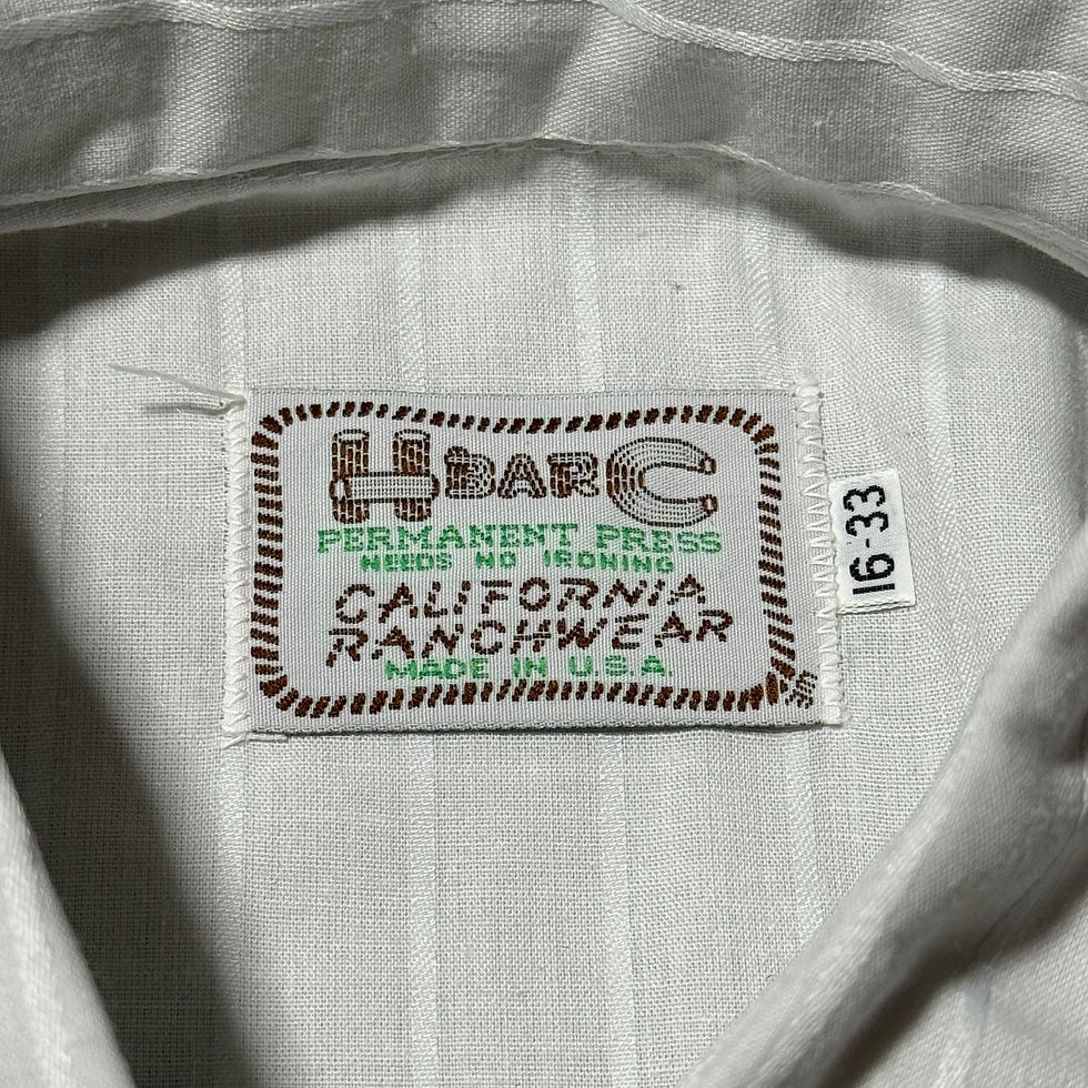 サムネイル： 70`s HBARC L/S Western shirt