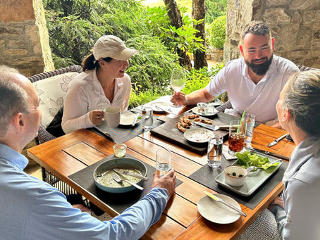 Family around a table