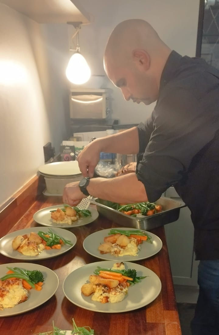 family celebration on lake district-preparation