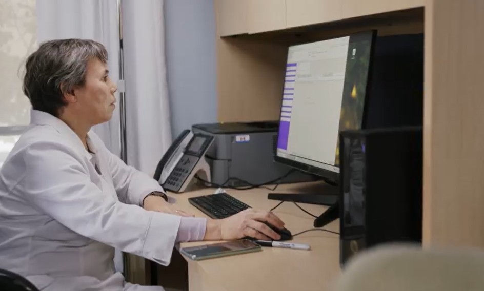 Dr. Kogan at her desk