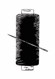 Ilustração de um novilho com uma agulha do livro Dias (in)versos