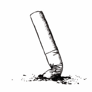 Ilustração de um cigarro apagado do livro Dias (in)versos