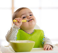 Papinha saudavel bebê