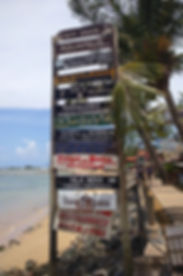 Cartaz para turismo na Segunda Praia do Morro de São Paulo em Salvador da Bahia (Brasil)