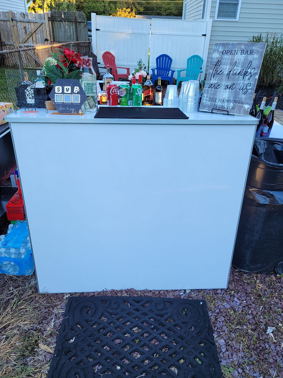 White Portable Bar