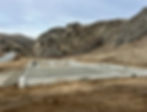 Concrete foundation on civil construction excavation site