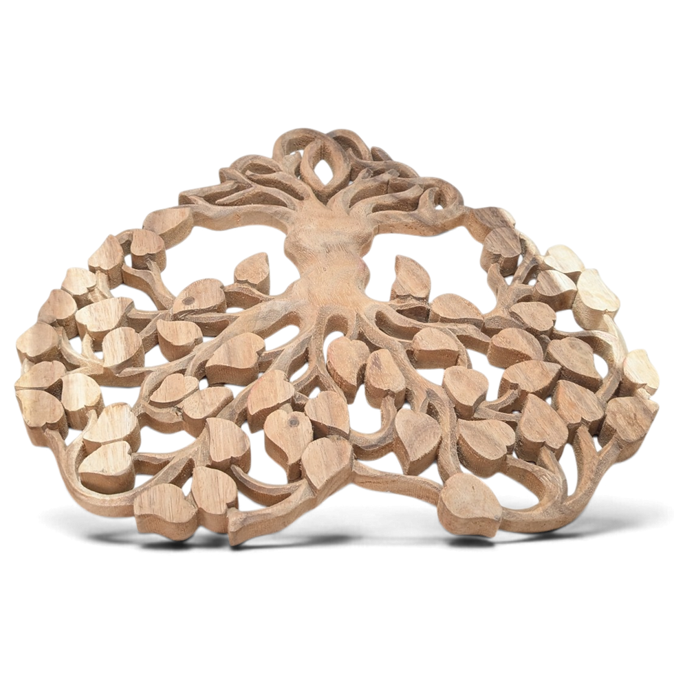 Thumbnail: Tree of Life wall hanging with a heart-shaped border