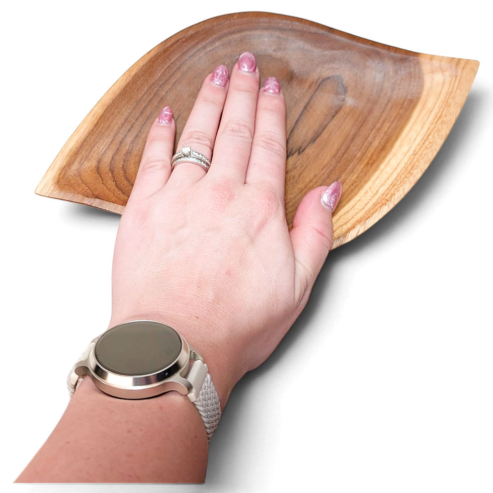 Thumbnail: Wood leaf treat dish with a distinctive artisan-made form