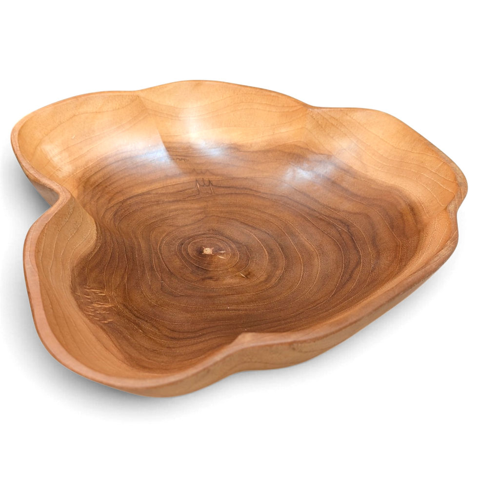 Thumbnail: Natural-edge centerpiece bowl with flowing grain and an organic shape