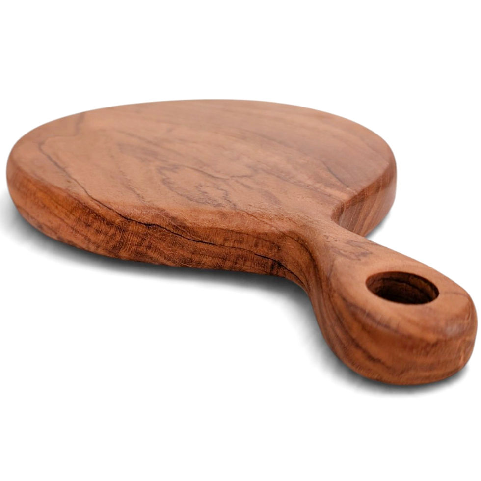 Thumbnail: Handcrafted teak serving board measuring 8 inches long
