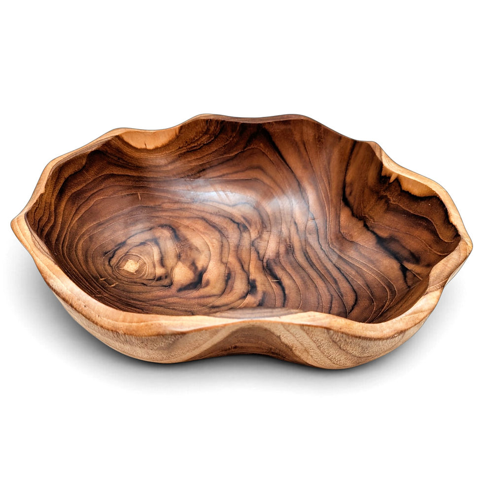Thumbnail: Close-up of deep curved wooden bowl