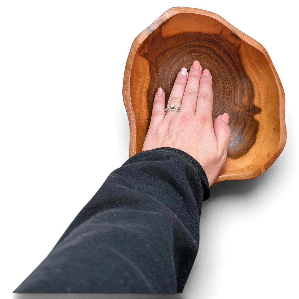 Thumbnail: Wood detail on Bali-made teak fruit bowl