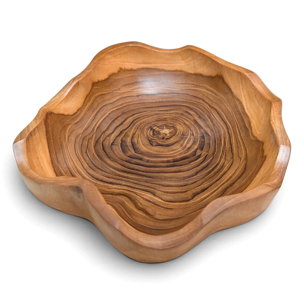 Thumbnail: Free-form teak catchall bowl with naturally varied contours
