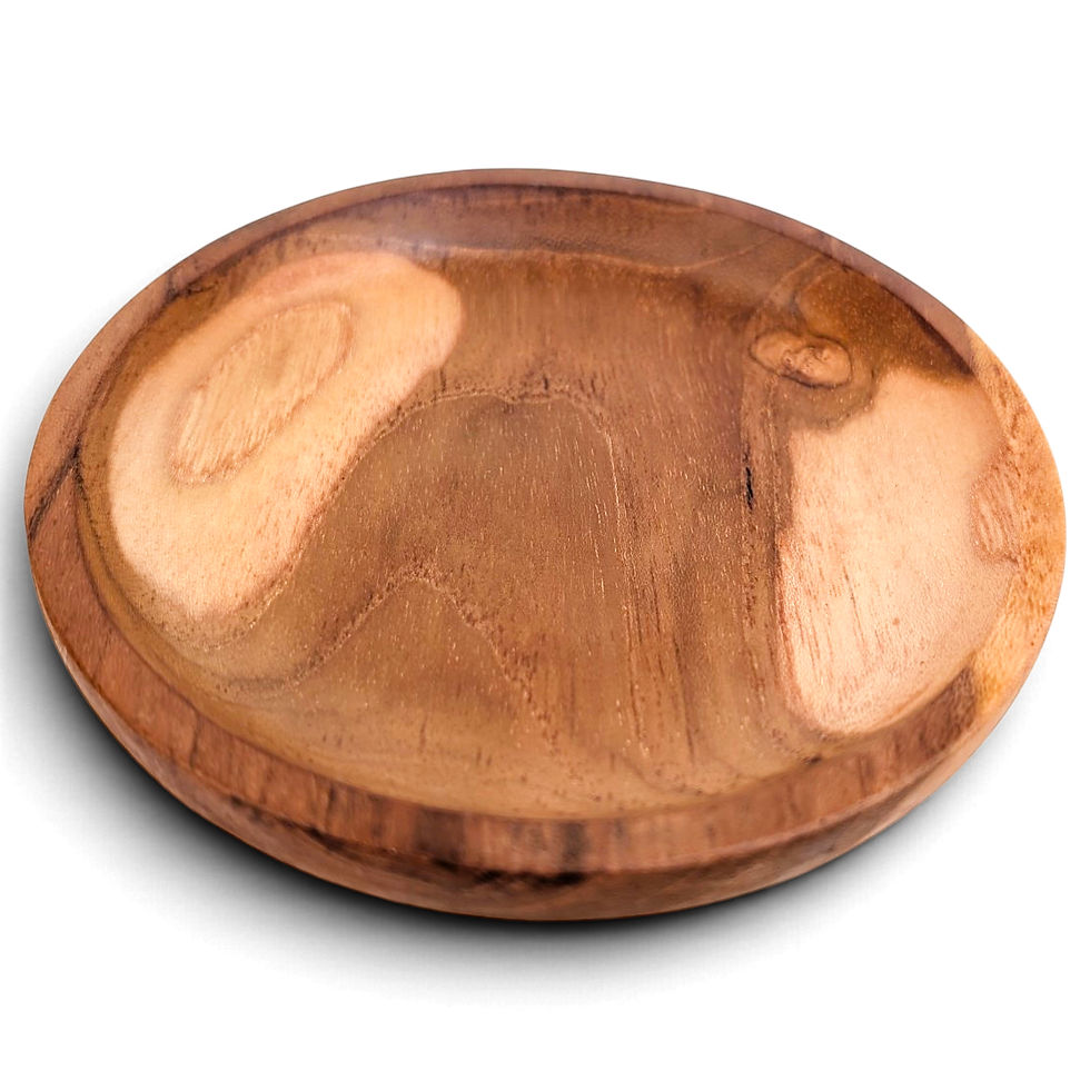 Thumbnail: Bedroom dresser trinket dish handcrafted from solid teak wood
