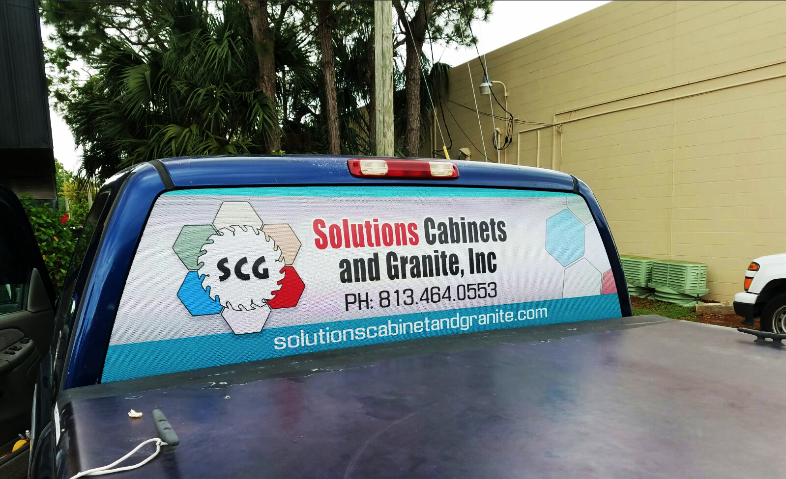 H5 Graphic perforated window film