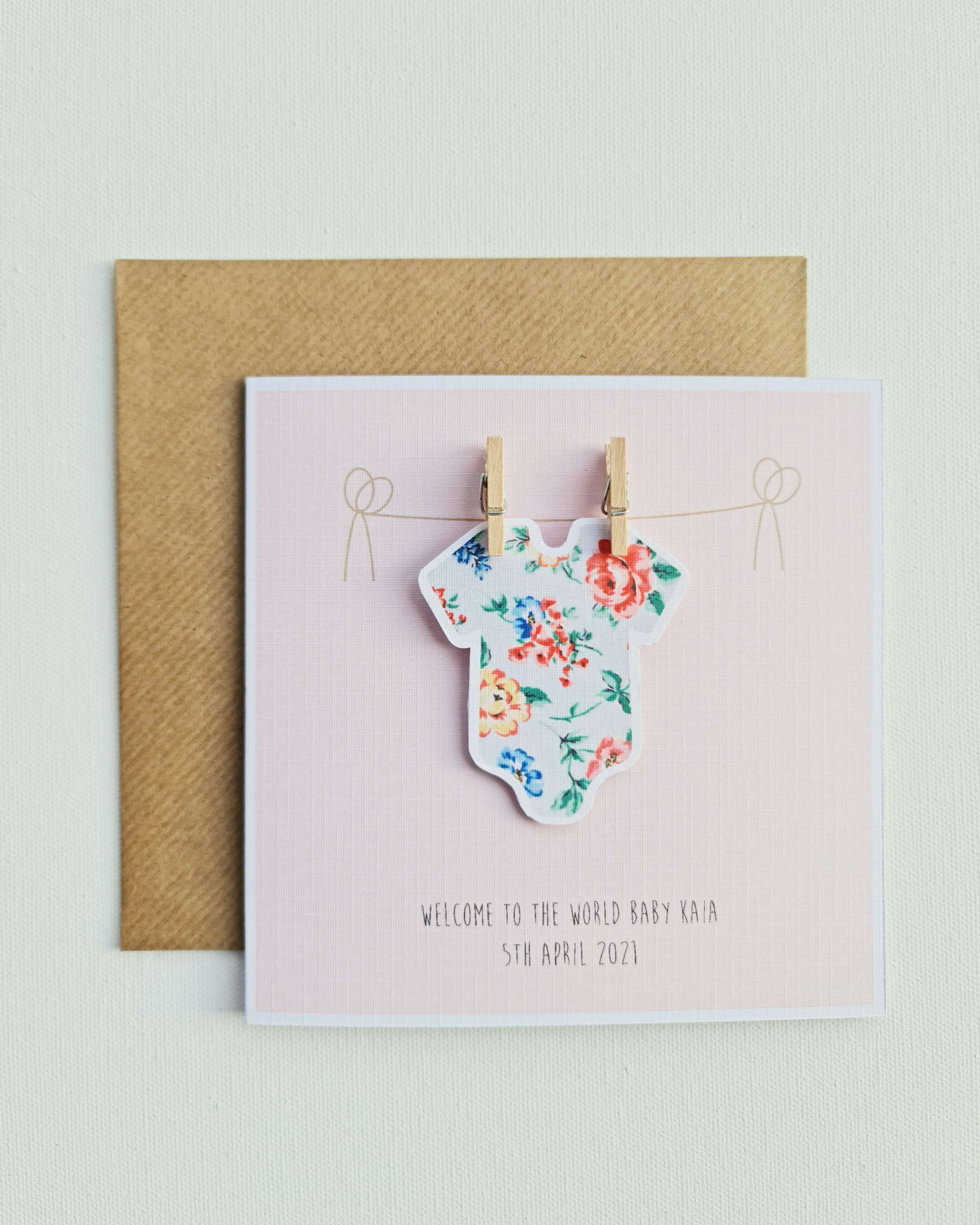 Welcome To The World Card (Floral)