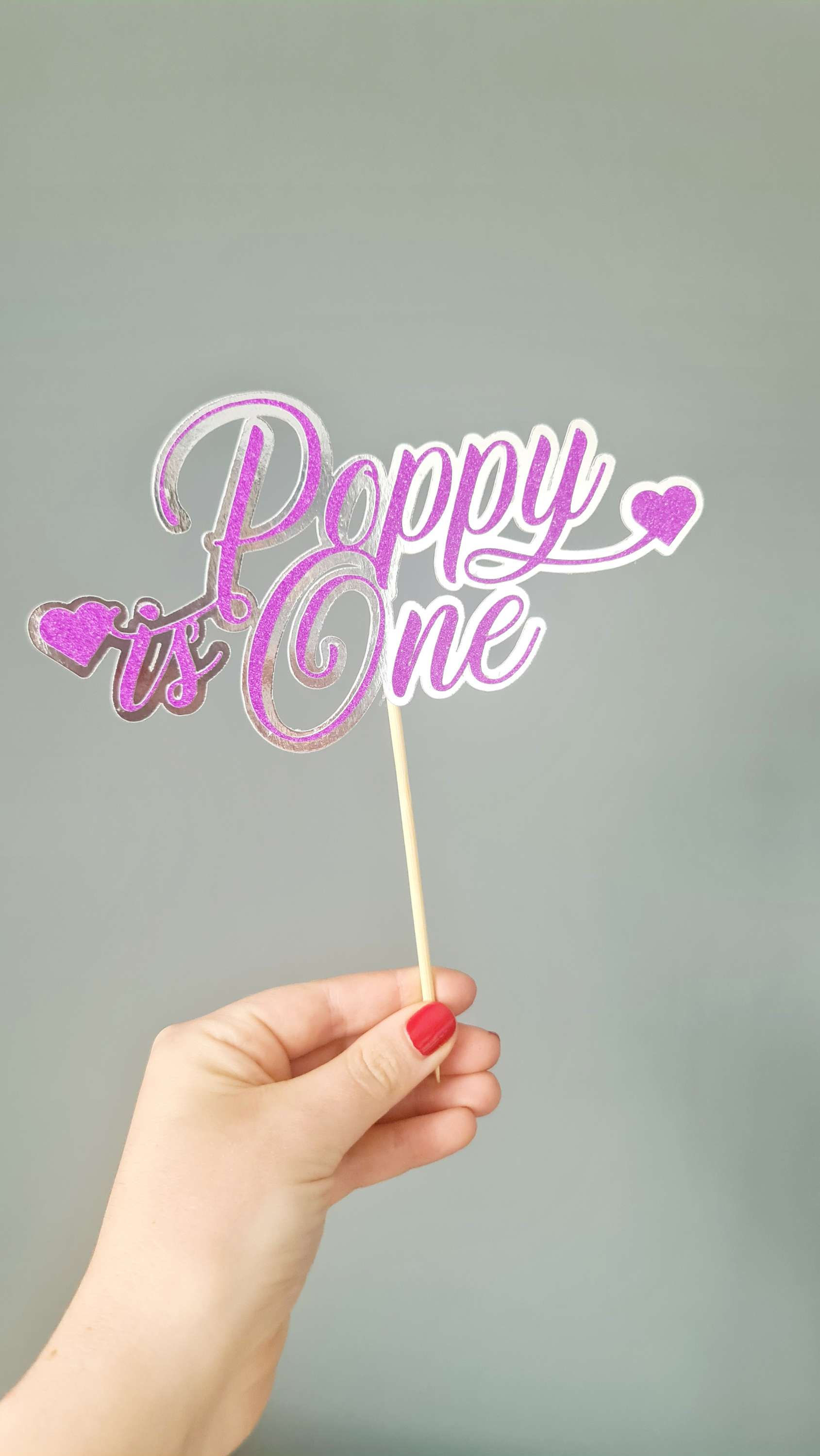 Poppy Cake Topper